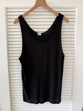 Saint Laurent Black Scoop Neck Tank Top